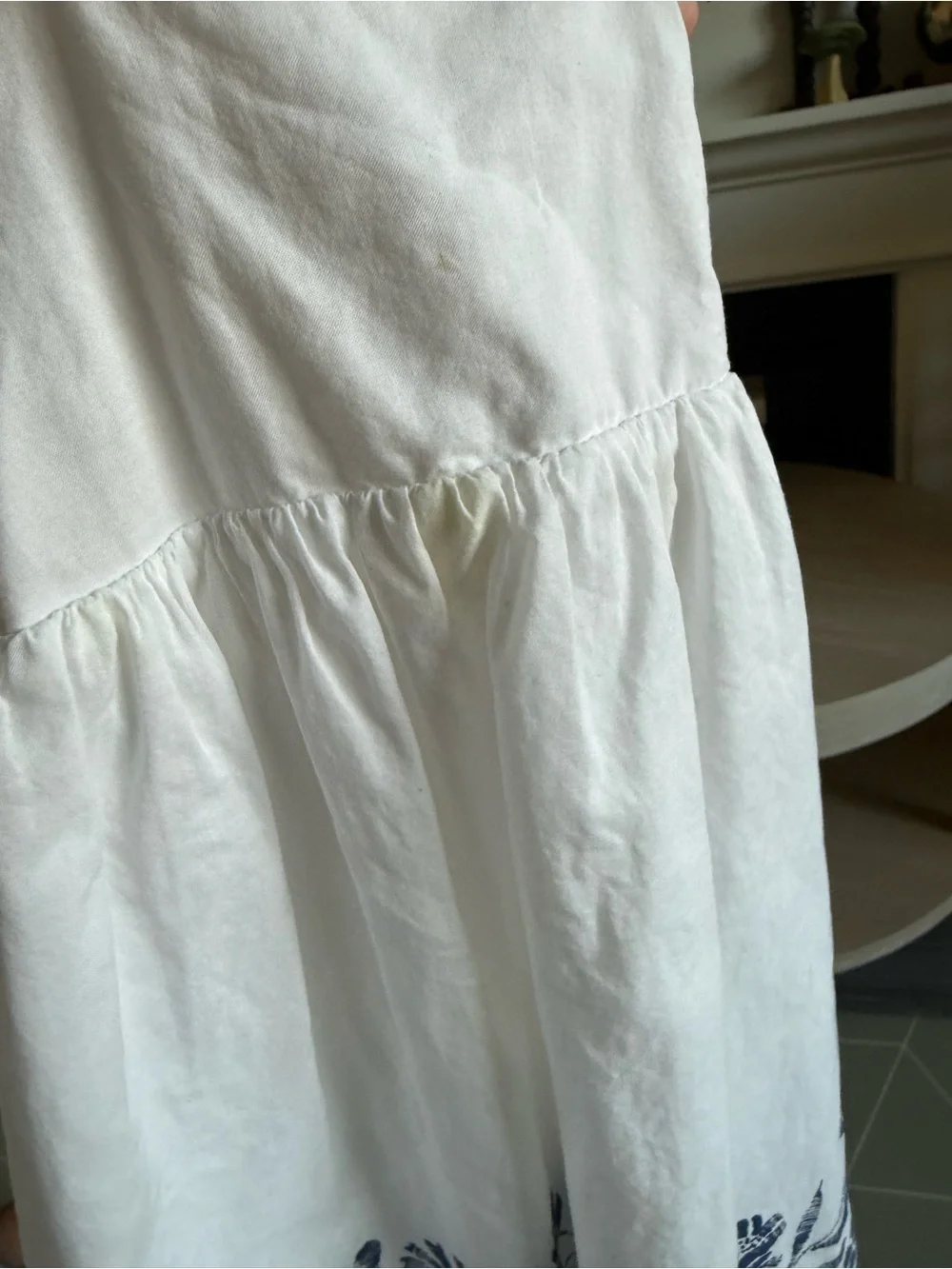 Gymboree|FREE w kids purchase,White sundress with Navy florals,sleeveless•••boho